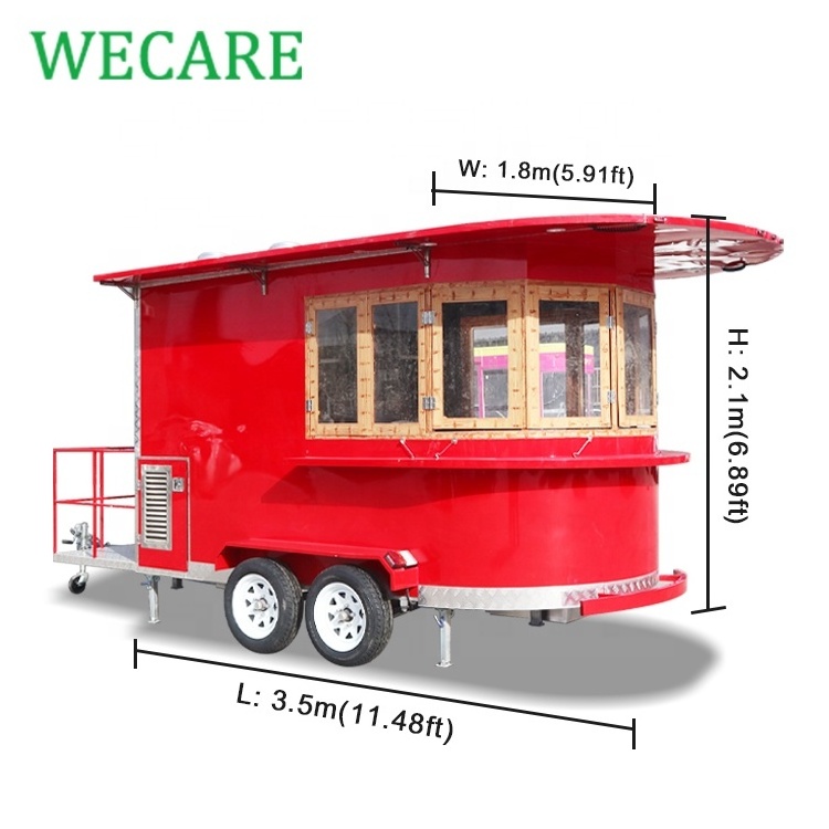 WECARE Mobile Food Truck Hamburgers Churros Carts Cart Food Trailer for Sale