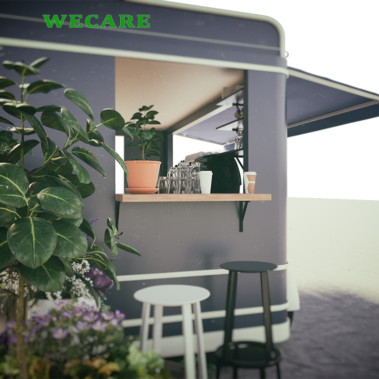 WECARE Multifunctional Outdoor Mobile Restaurant Juice Bar Coffee Kiosk Fully Equipped Street Coffee Shop Fast Food Kiosk