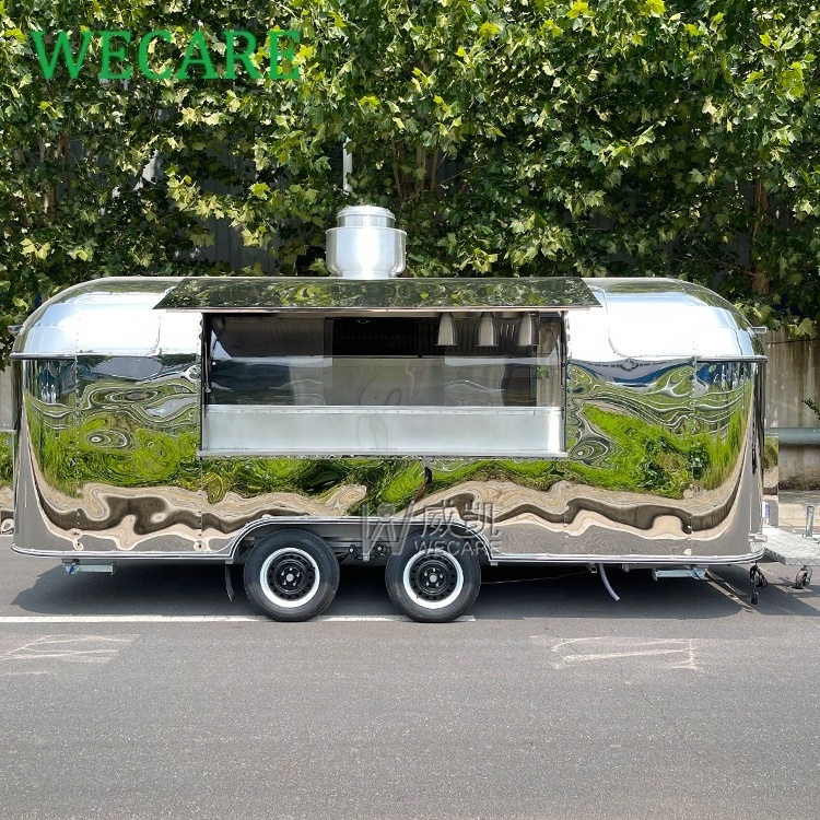 WECARE Carritos De Comida Food Track Mobile Kitchen Catering Trailer Bubble Tea Bar Coffee Truck Airstream Fast Food Trailer