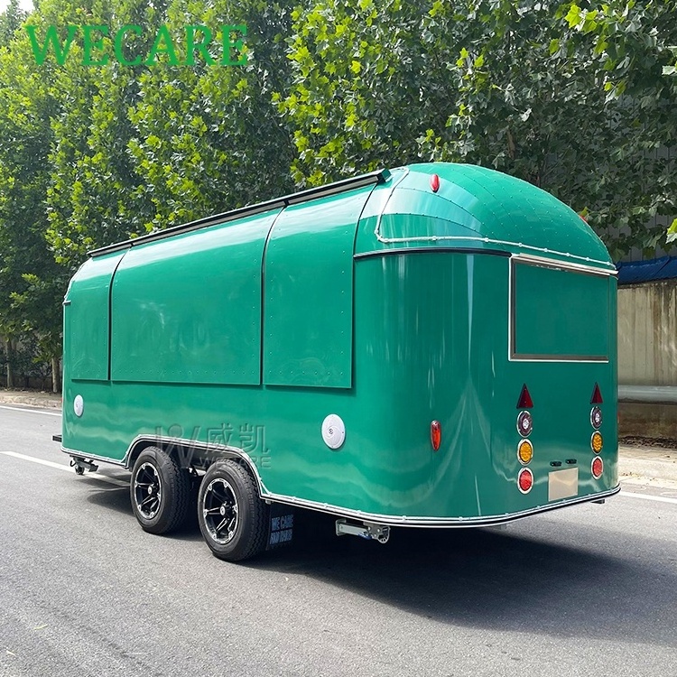 WECARE DOT/VIN Verified Carros De Comida Large Mobile Food Car Concession Trailer Airstream Food Truck Fully Equipped for Sale