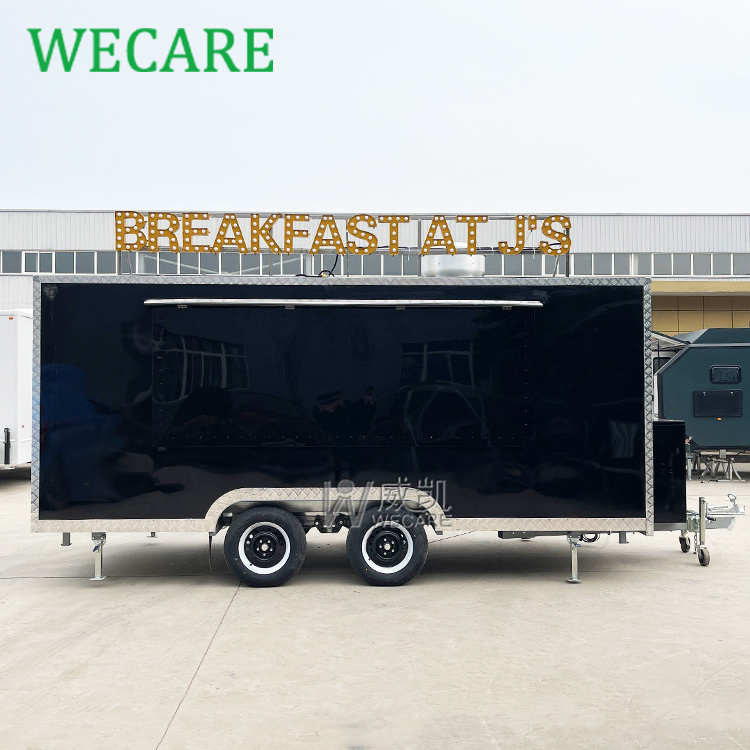 WECARE Commercial Street BBQ Churros Cart Mobile Kitchen Food Trailer Towable Food Truck Fully Equipped Kitchen for Sale AU USA