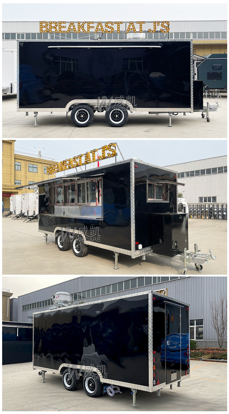 WECARE Commercial Street BBQ Churros Cart Mobile Kitchen Food Trailer Towable Food Truck Fully Equipped Kitchen for Sale AU USA