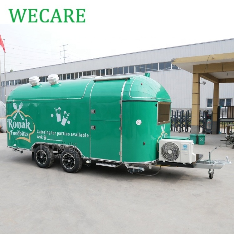 WECARE DOT/VIN Verified Carros De Comida Large Mobile Food Car Concession Trailer Airstream Food Truck Fully Equipped for Sale