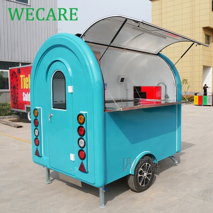 WECARE Hotdog Cart Trailer Mobile Snack Food Shop Street Mini Cheap Price Mobile Fast Food Vendor Cart for Sale Craigslist