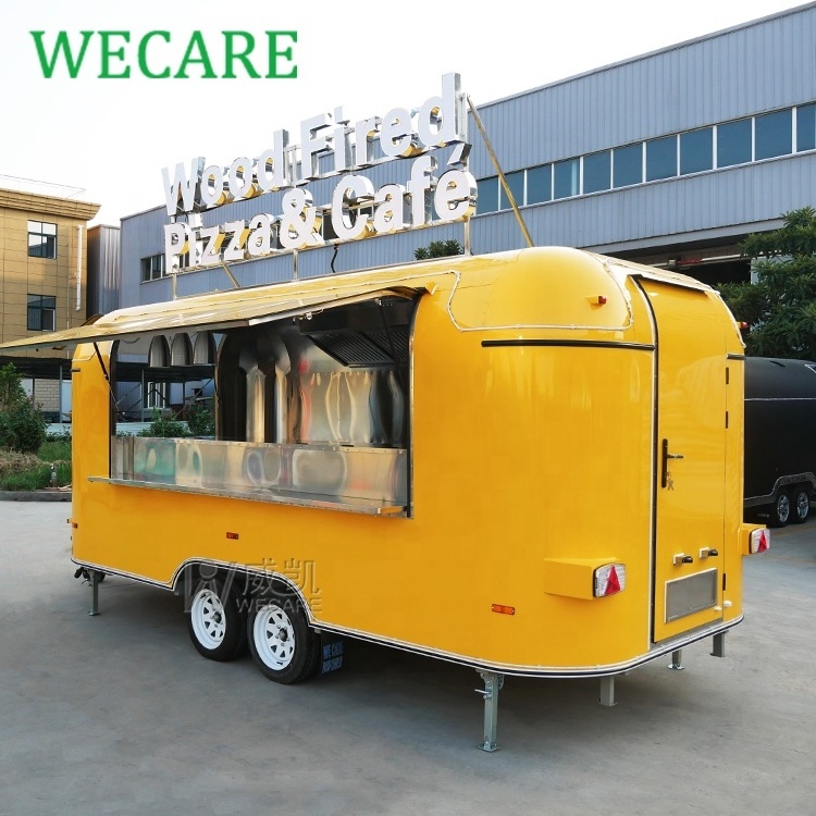 WECARE CE/DOT Verified Custom Crepes Cafe Catering Trailer Mobile Bar Foodtruck Churros Pizza Food Trucks for Sale in USA