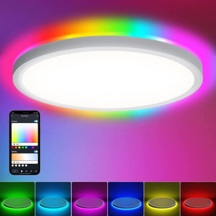 Modern design high efficient Color changing dimmable wifi voice  App control enabled Intelligent remote  LED smart ceiling light