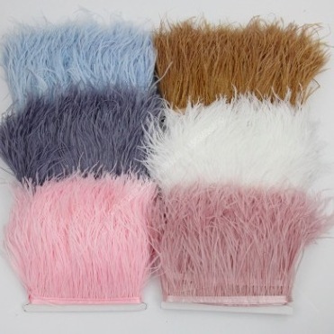 Real ostrich feather trim/fringe/trimming for skirt/dress/carnival costume