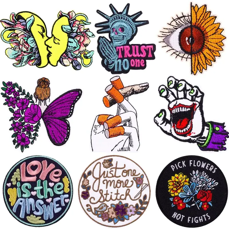 Embroidery Patches Cartoon DIY Patch Customized Sewing Iron Glue on Patches