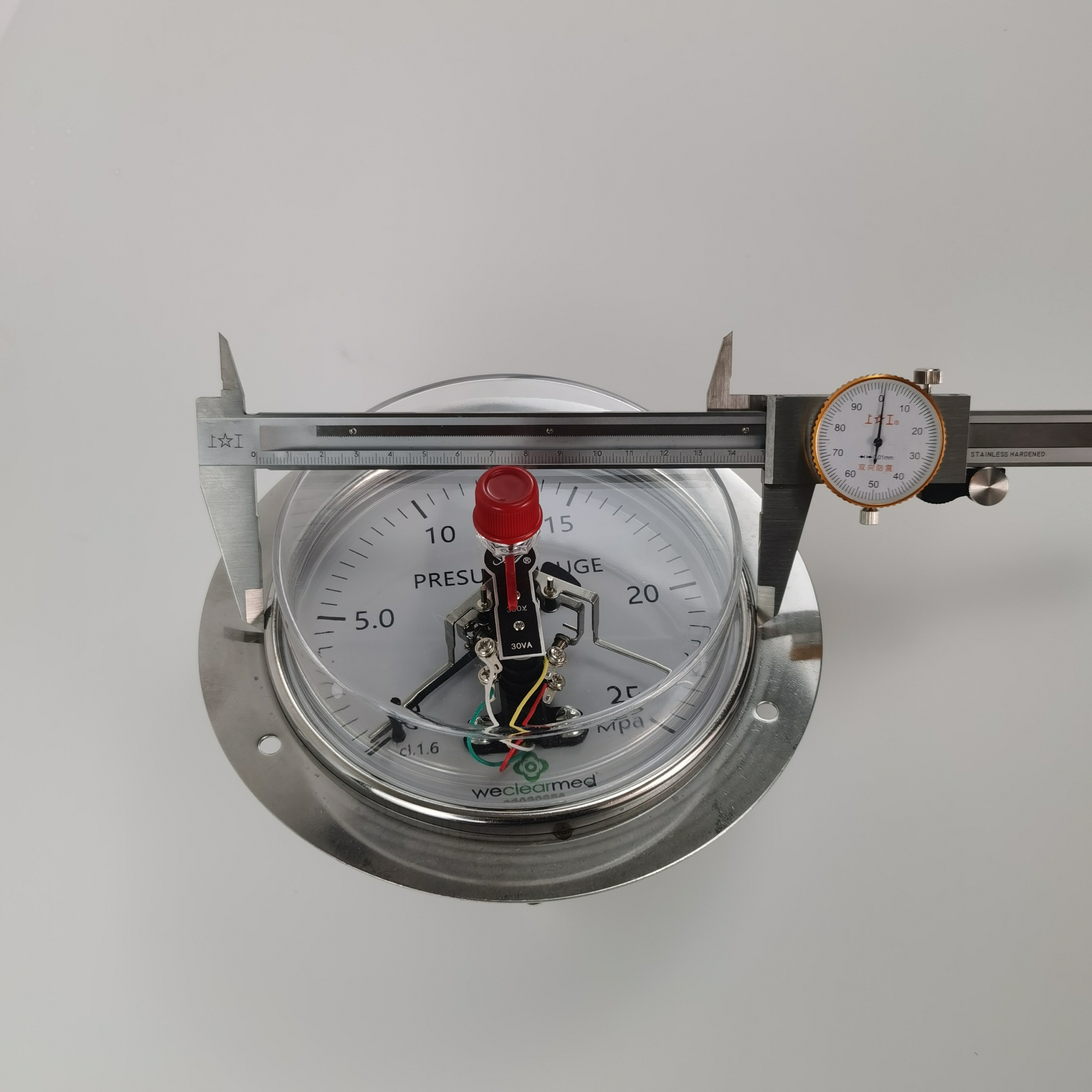 Weclearmed Factory Price Magnetic Electric Contacts Pressure Gauge Vibration-Proof Manometer Pressure Gauge