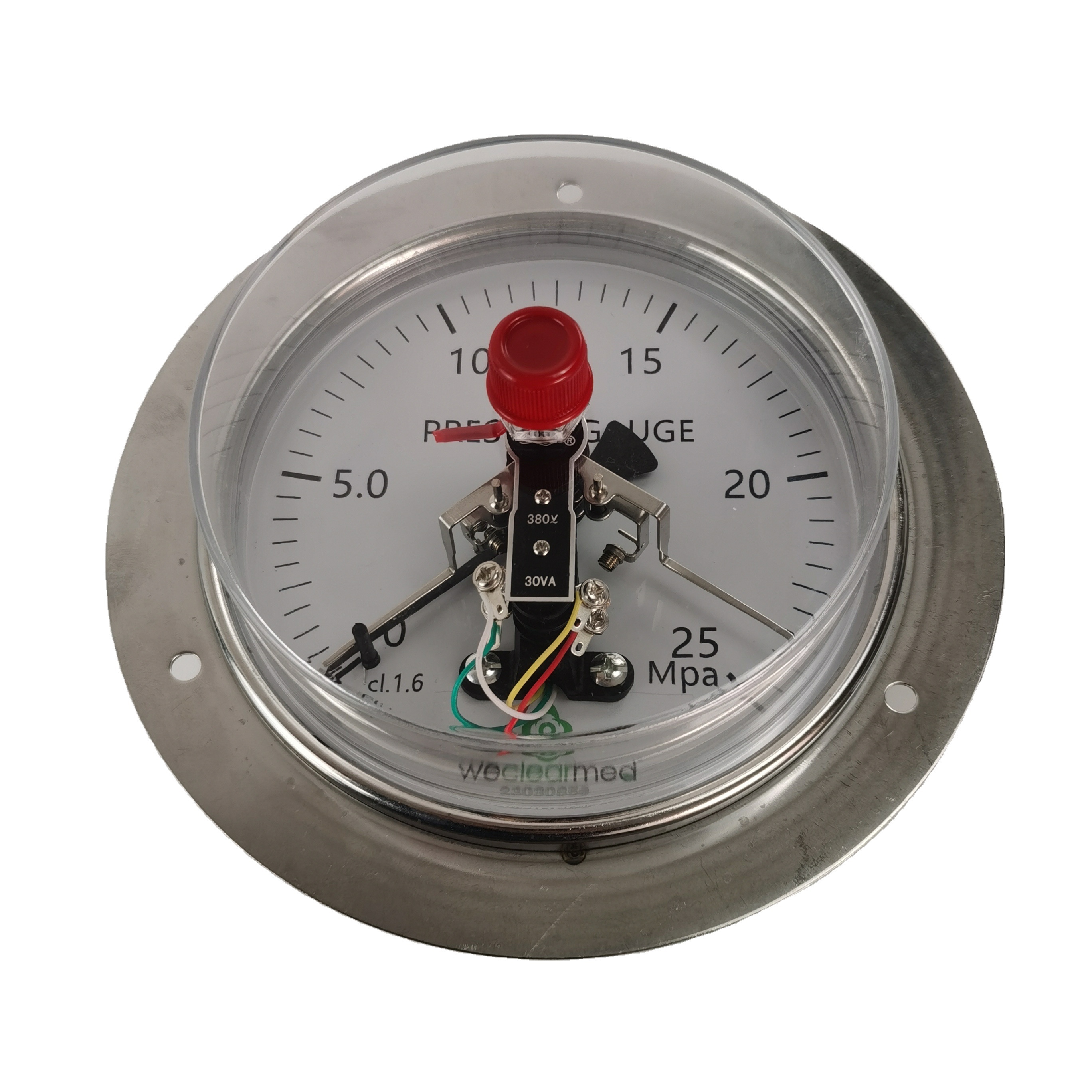 Weclearmed Factory Price Magnetic Electric Contacts Pressure Gauge Vibration-Proof Manometer Pressure Gauge