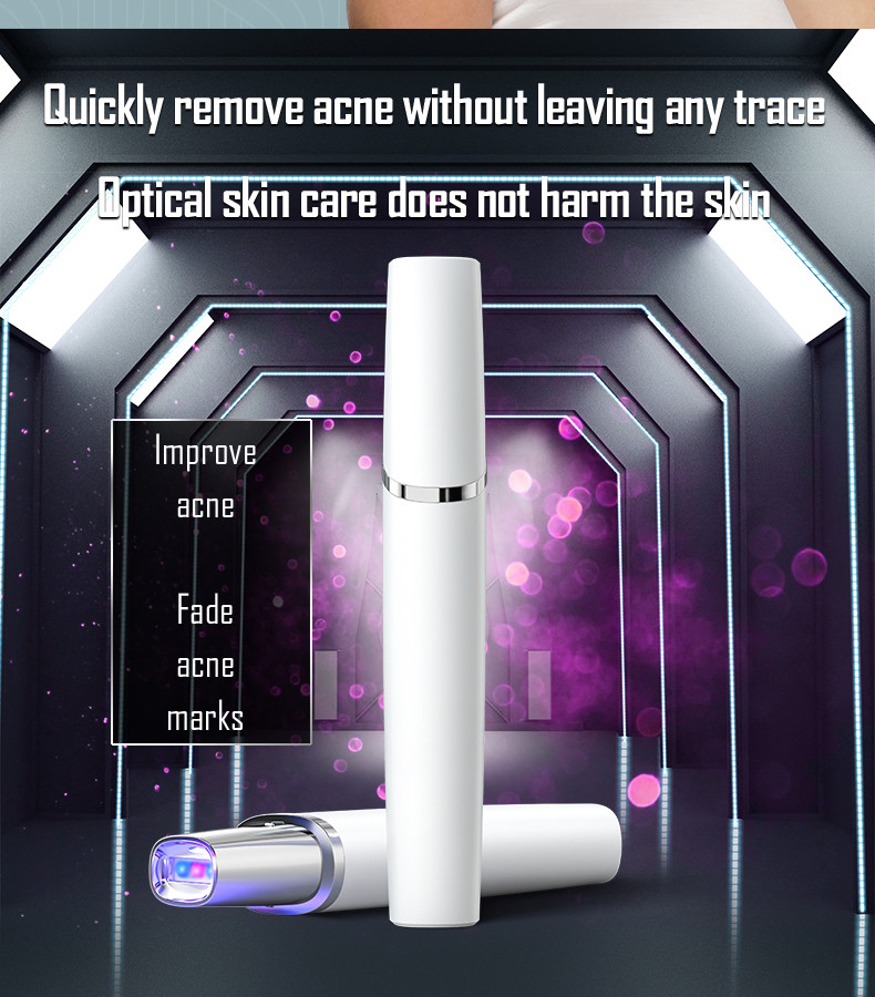 Portable Skin care device Anti Acne removal tool blue red light led Acne pen use before or after acne needle M-9002A