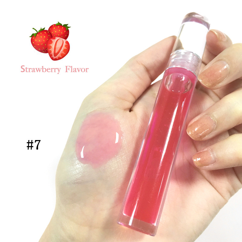 High Quality Gradual Change Tube Lip Oil OEM Private Label Wholesale Lip Oil Moisturizing Pumper Lip Oil Fruit