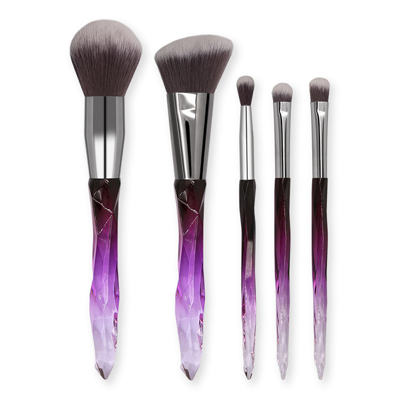 Bling Crystal Handle Diamond Makeup Brushes 5pcs Glitter Make-up Brush Set