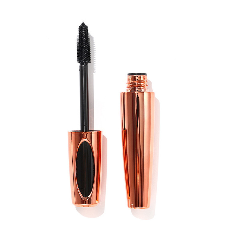 Hottest Rose Gold Matte Mascara Black Waterproof Volumizing 4D Silk Fiber EyeLash Liquid Mascara