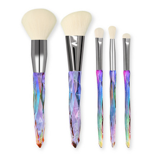 Bling Crystal Handle Diamond Makeup Brushes 5pcs Glitter Make-up Brush Set