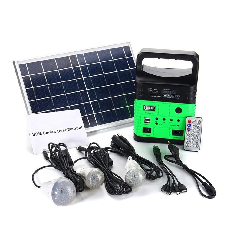 In Stock Solar TRAVEL Camping Light 7500mah FM Radio with Phone Charger and three light bulbs,Solar panel