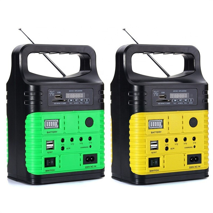 In Stock Solar TRAVEL Camping Light 7500mah FM Radio with Phone Charger and three light bulbs,Solar panel