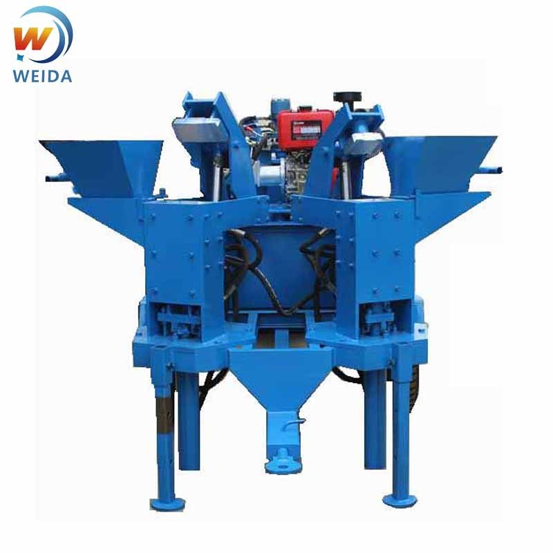 low price manual double mud clay interlocking bricks making machine