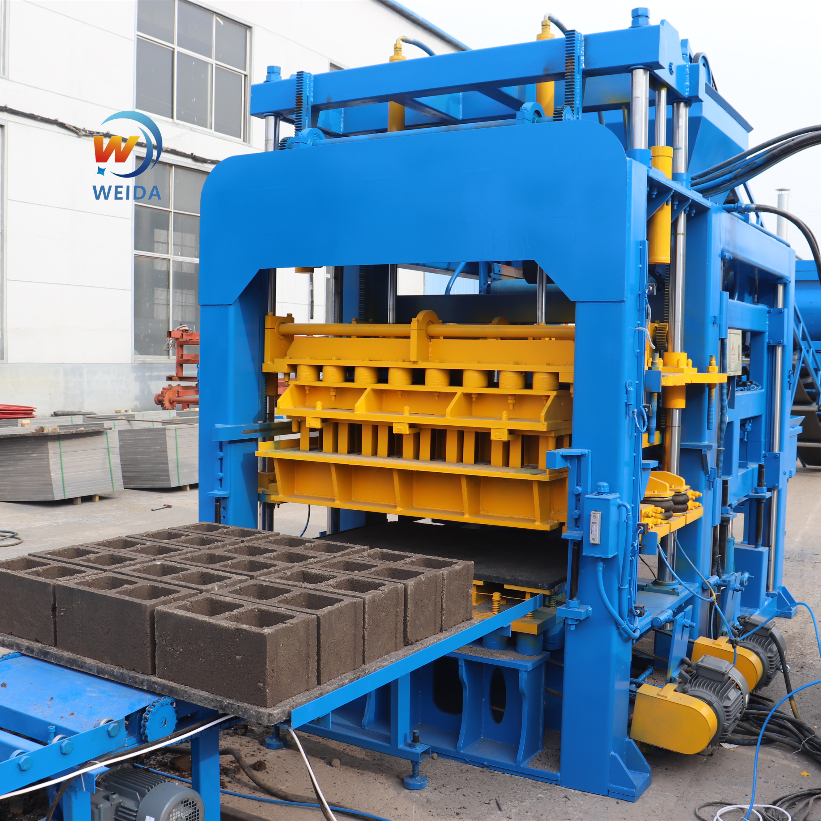 block making machines in Germany full automatic concrete cement paving stock block brick making machinery machine in middle east