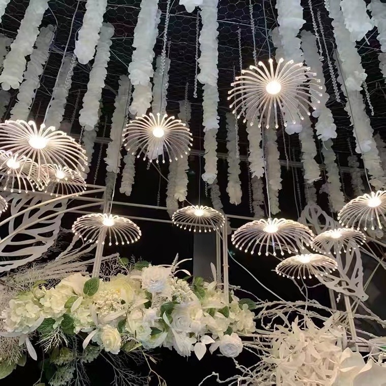 luminous jellyfish ocean dandelion wedding hall shopping mall decoration Hanging String Wedding Hall Window Ceiling Decoration