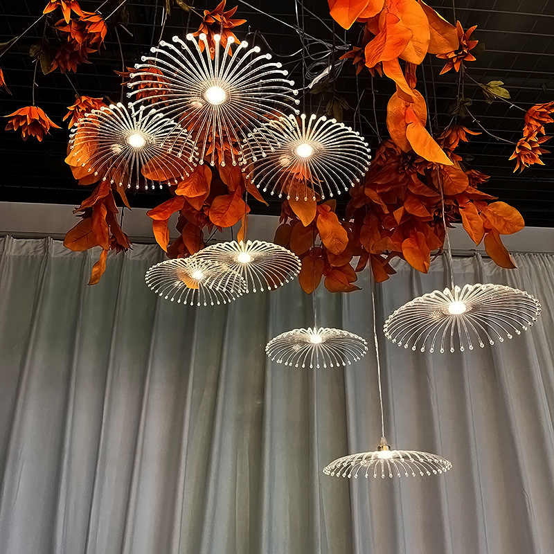 luminous jellyfish ocean dandelion wedding hall shopping mall decoration Hanging String Wedding Hall Window Ceiling Decoration