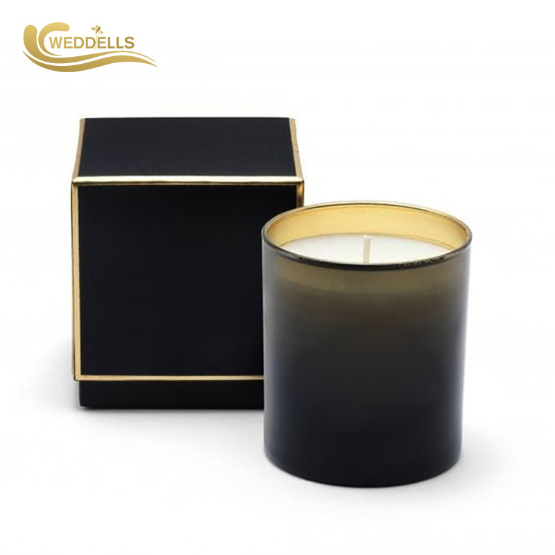 customised handmade luxury green tea scented candles black