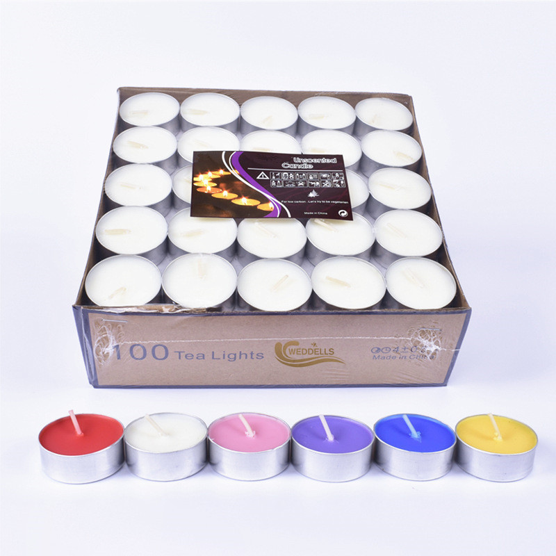 Weddells China Factory Paraffin Wax Tea light Candles Colorful 12g Tealight Long Burning Time Tealight Mini Candle For Wedding