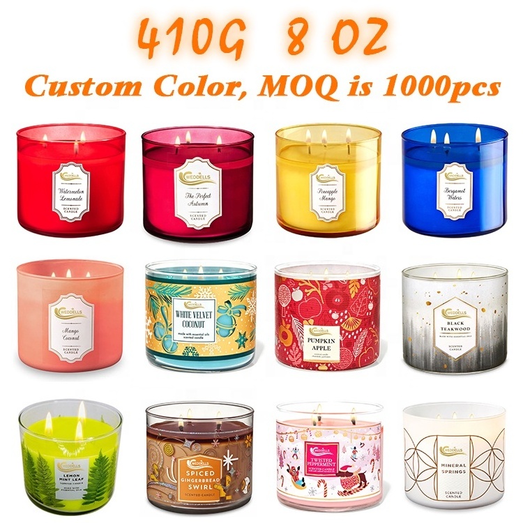 Valentine&Mothers Day Massage Oil Fragrance Candles Soy Wax Scented Private Label Hotel 3 Wick BBW Scented Candle Collection