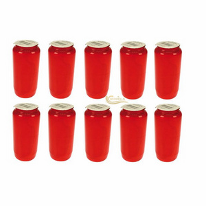 Weddells Decorations Traditional Votive Candle Premium Grave Candle with Lid Red Grave Light Oil Light Lantern Candles