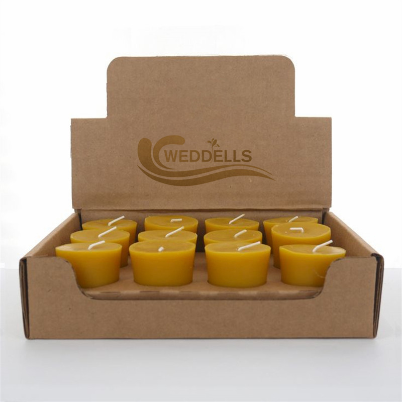 Weddells South Sudan Yellow Bees Wax Blend Pillar Candles 100% Pure Natural Beeswax Candles