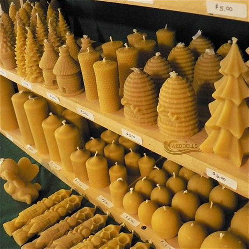 Weddells Seven Color Hand Rolled 4-7 Hour Burning Time 8 Inch Beeswax Candles