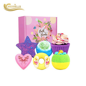 bath bombs with gold glitter kids rings inside wholesale donut