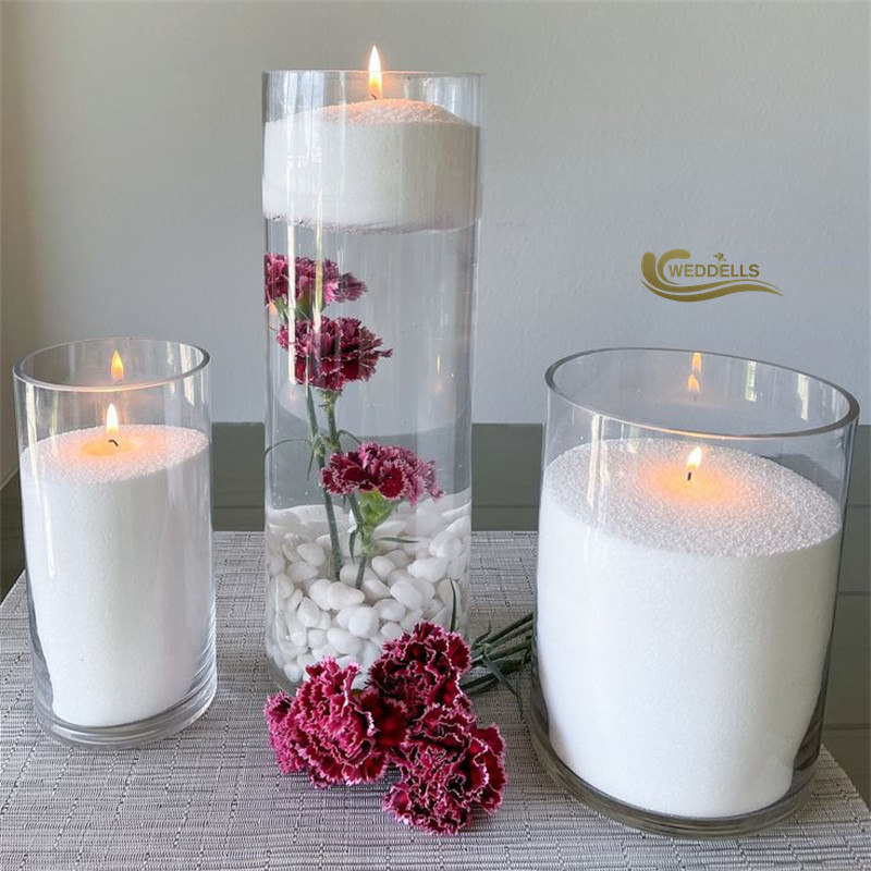 Wholesale Fragrance Floating Pearl Candle sand Bead Granule Color Powder Palm Wax Wedding aromatic white Pearl Sand Candle