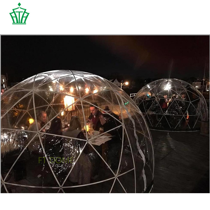 New Design Geodesic Dome Tent Clear PVC Cover Garden Plastic igloo suitable for multiple people