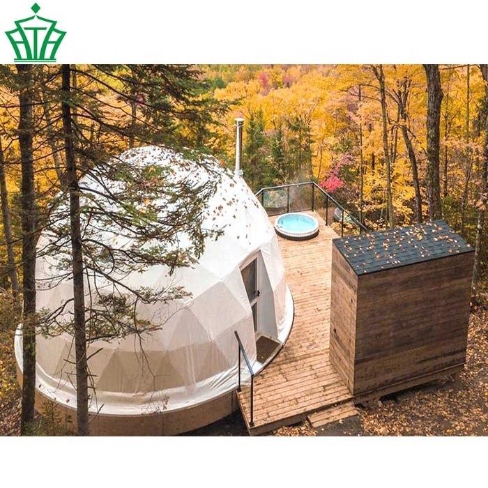 Luxury camping geodesic dome tent house igloo for glamping  resort suitable with 200 300 people