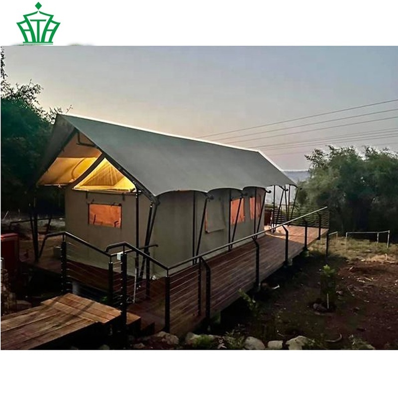 Luxury Safari Canvas Resort Glamping Tent For Sale