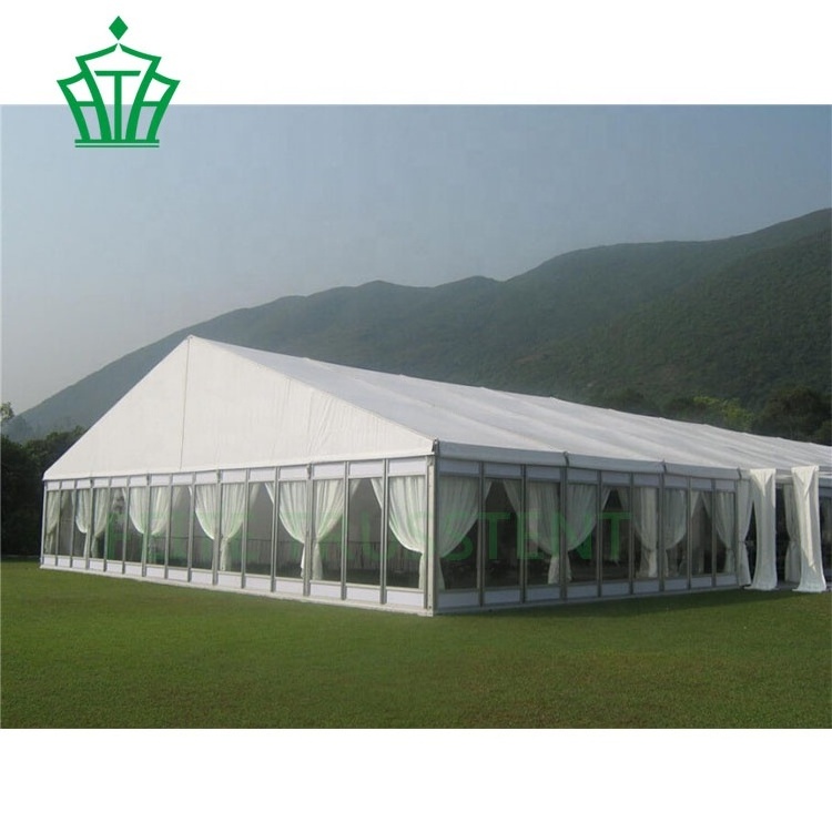 15x20m Luxury wedding tent glass wall event canopy for party rental 200 seats people