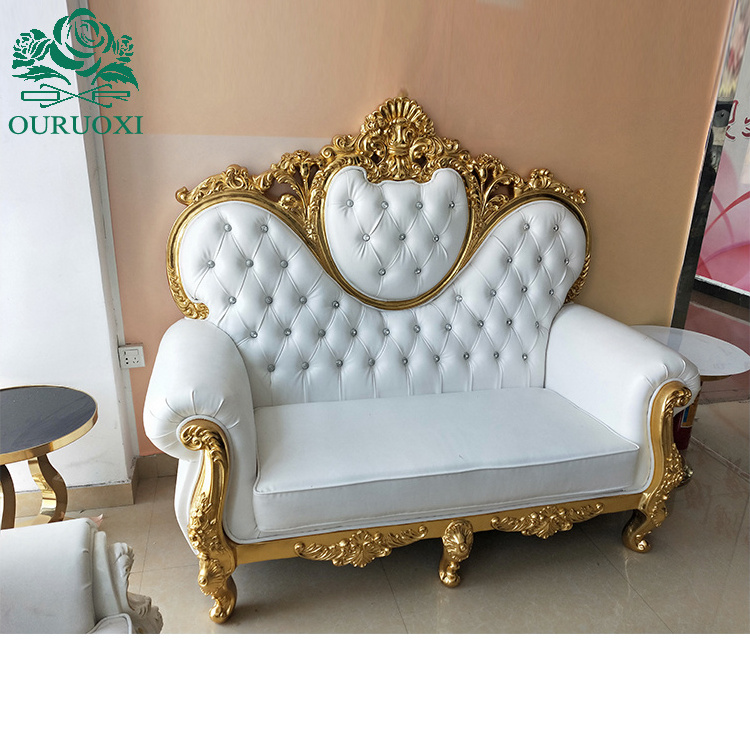 Wedding Sofa Chairs Furniture Decor Bride and Groom Heart Shape Double Seaters Throne Sofa