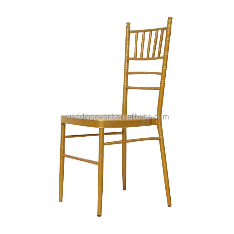 Cheap Golden Hotel Banquet Wedding Wholesale Rental Metal Chiavari Chair