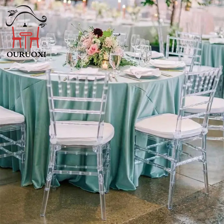 transparent clear crystal resin acrylic banquet event wedding chiavari chavari chair