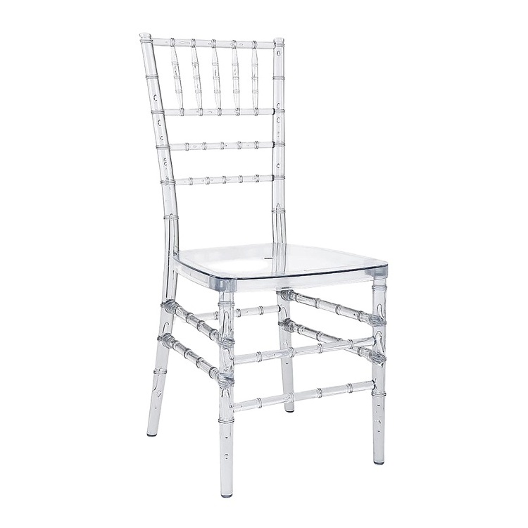 transparent clear crystal resin acrylic banquet event wedding chiavari chavari chair