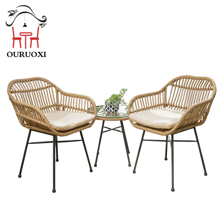 Outdoor Restaurant Dining Chair Aluminium Waterproof Garden Patio Rattan Chair