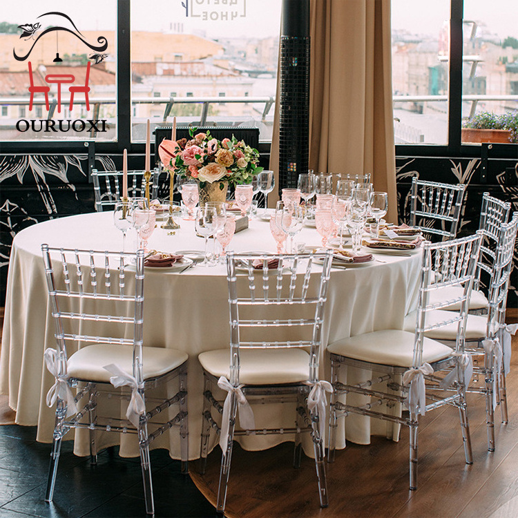 transparent clear crystal resin acrylic banquet event wedding chiavari chavari chair