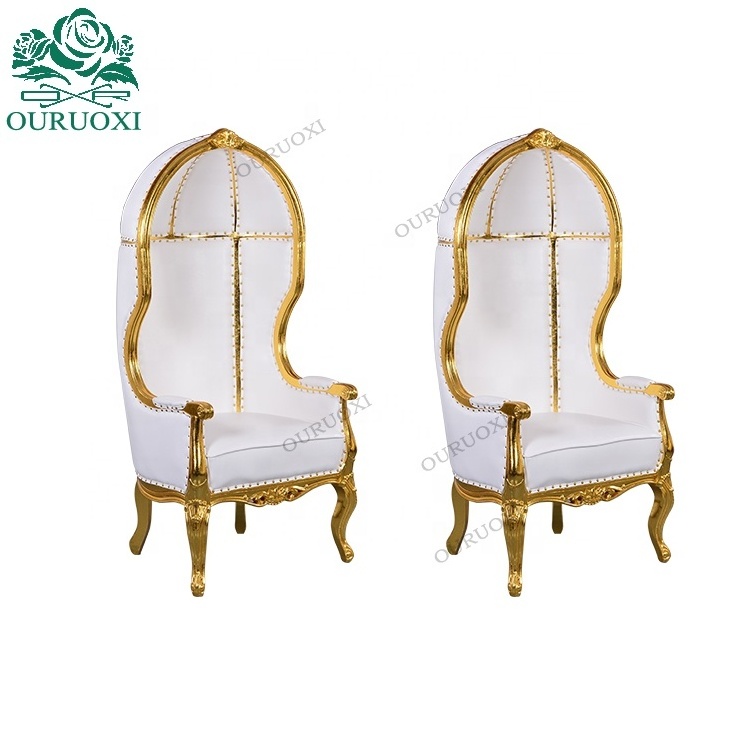 Golden Birdcage Chair Bride and Groom Wedding Sofa French Style Wedding Throne Chairs