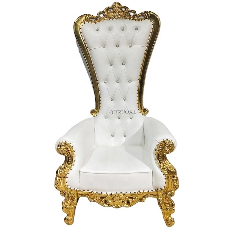 Luxury Royal Cheap King Throne Chair Pink Wedding Chair For Bride And Groom