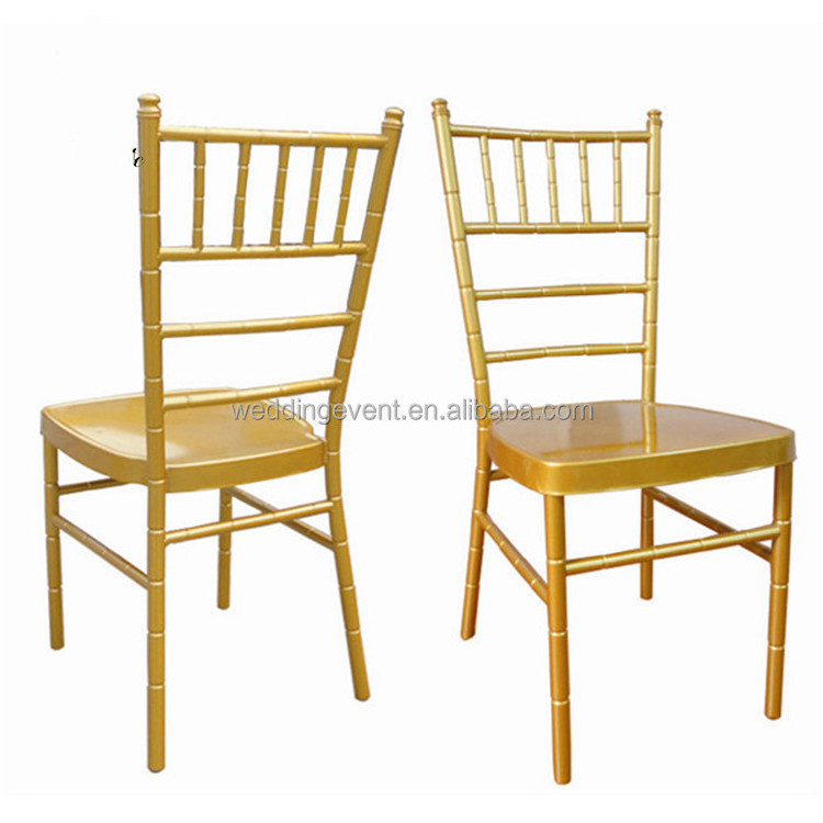 Cheap Golden Hotel Banquet Wedding Wholesale Rental Metal Chiavari Chair