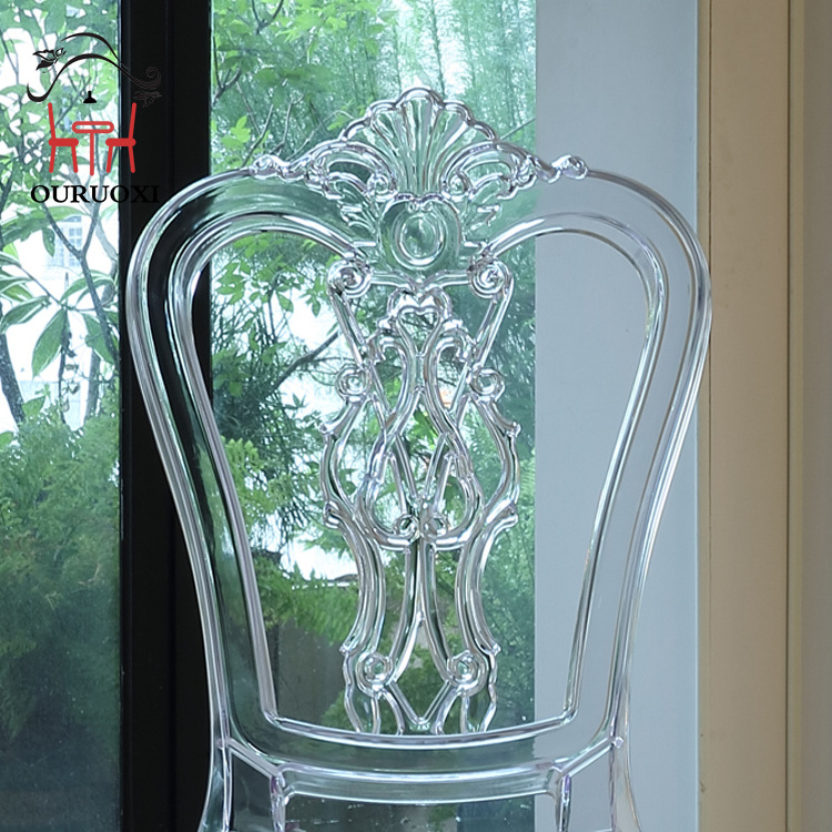 Wedding Event Banquet Party Outdoor Glass Dining Resin Crystal Clear Transparent Acrylic Plastic Chair