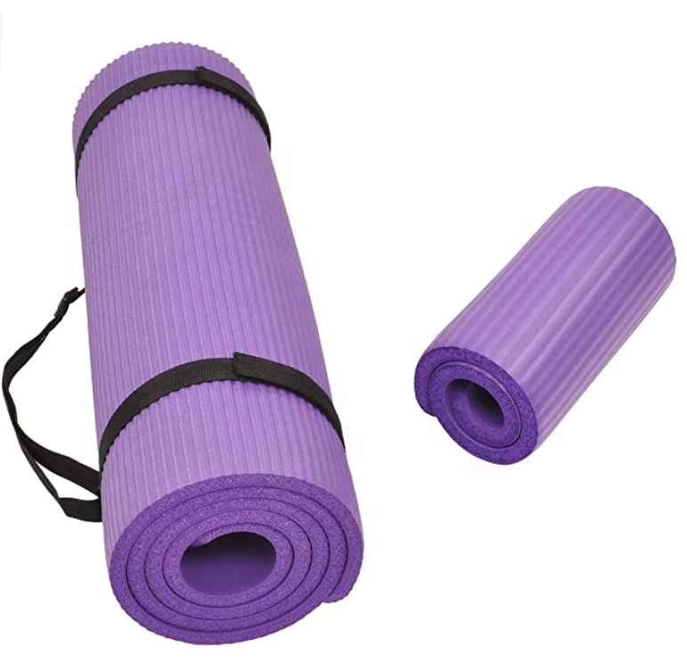 ONESTAR SPORTS Pro Eco Friendly Non Slip Fitness Mat with Carrying Strap-Workout Yoga Mat for Pilates and Floor Exercises