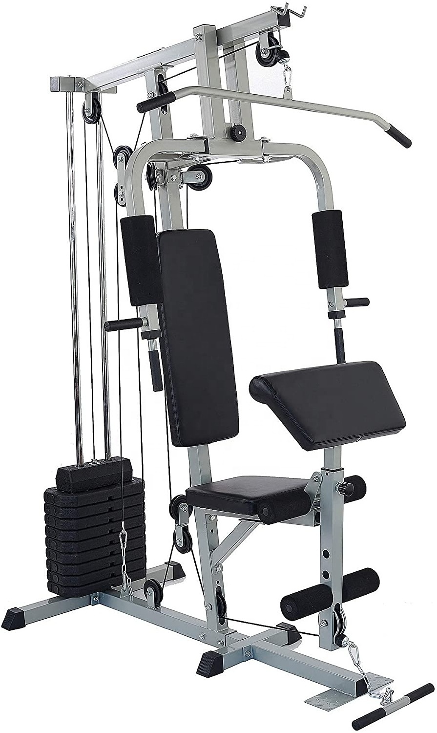 ONESTARSPORTS Home Gym System Workout Station With 150lb Weight Stack