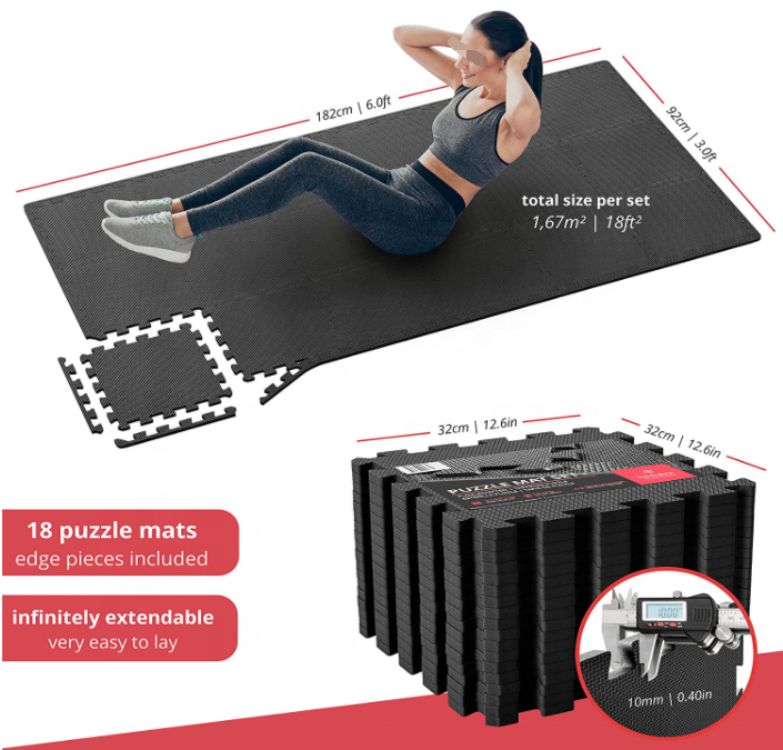 ONESTARSPORTS Fitness Weight Lifting Indoor Eva Foam Mats Flooring Gym Floor Mat